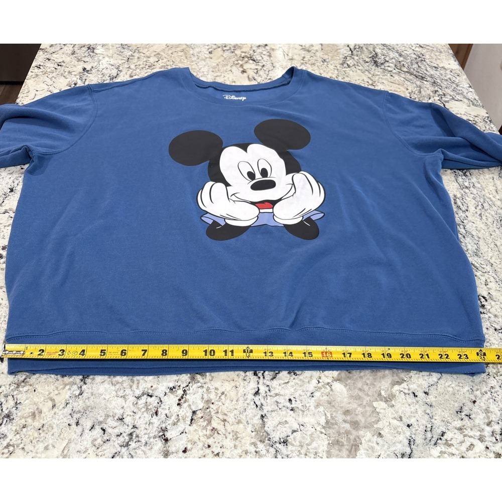 Disney Mickey Mouse Sweatshirt Women's 4XL Long Sleeve Crew Neck Graphic Blue - Picture 8 of 14